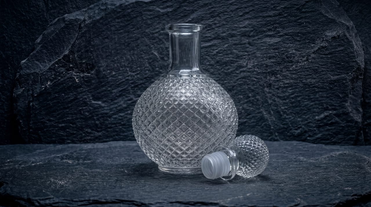 Diamond Quilted Decanter — 3D Product Render, 3D & Game Assets